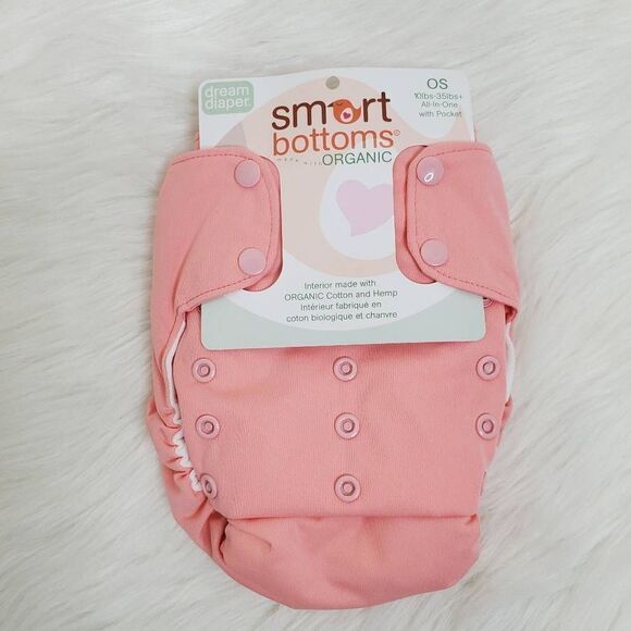 SMART BOTTOMS OS light rose all in one dream diaper. - Picture 4 of 6